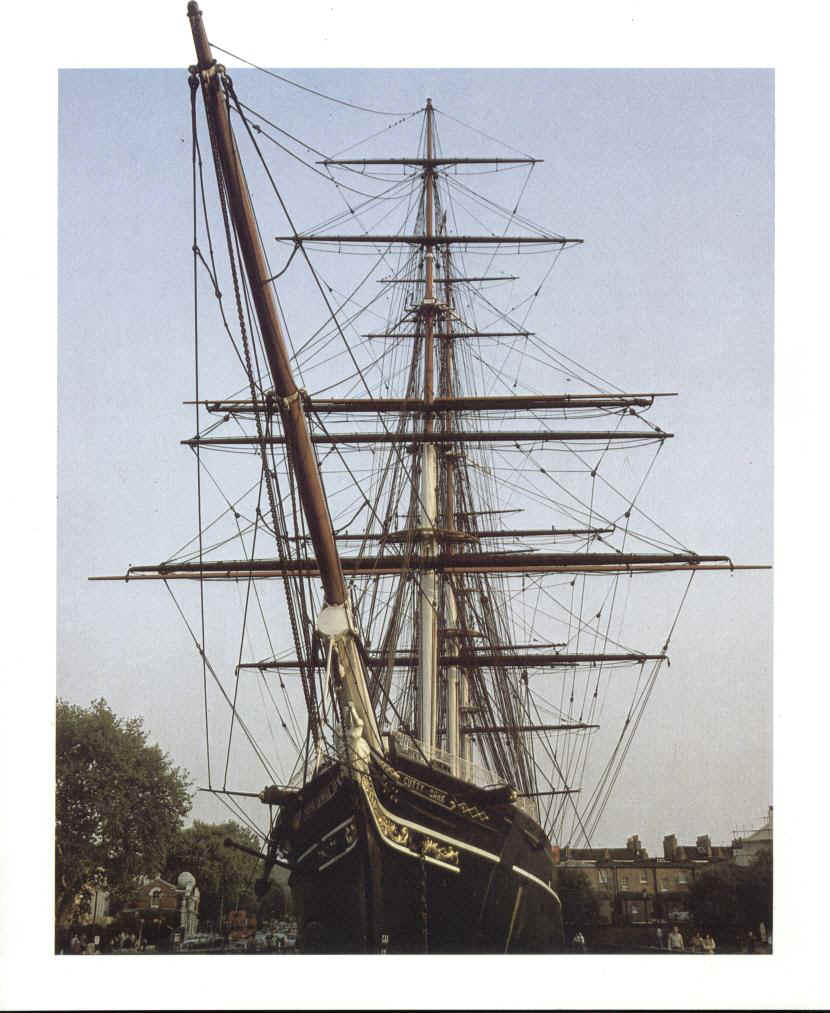 Il Cutty Sark in bacino di carenaggio a Greenwitch