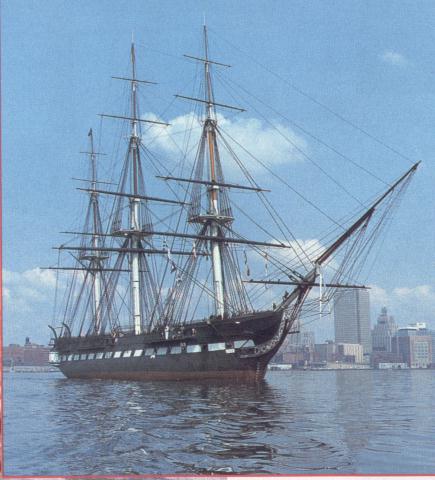 Fregata "Contitution" nella rada di Boston