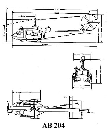 disegno schematico dell'AB 204 as