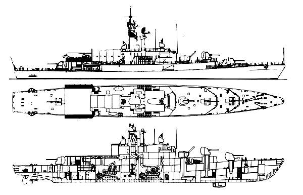disegno schematico della nave